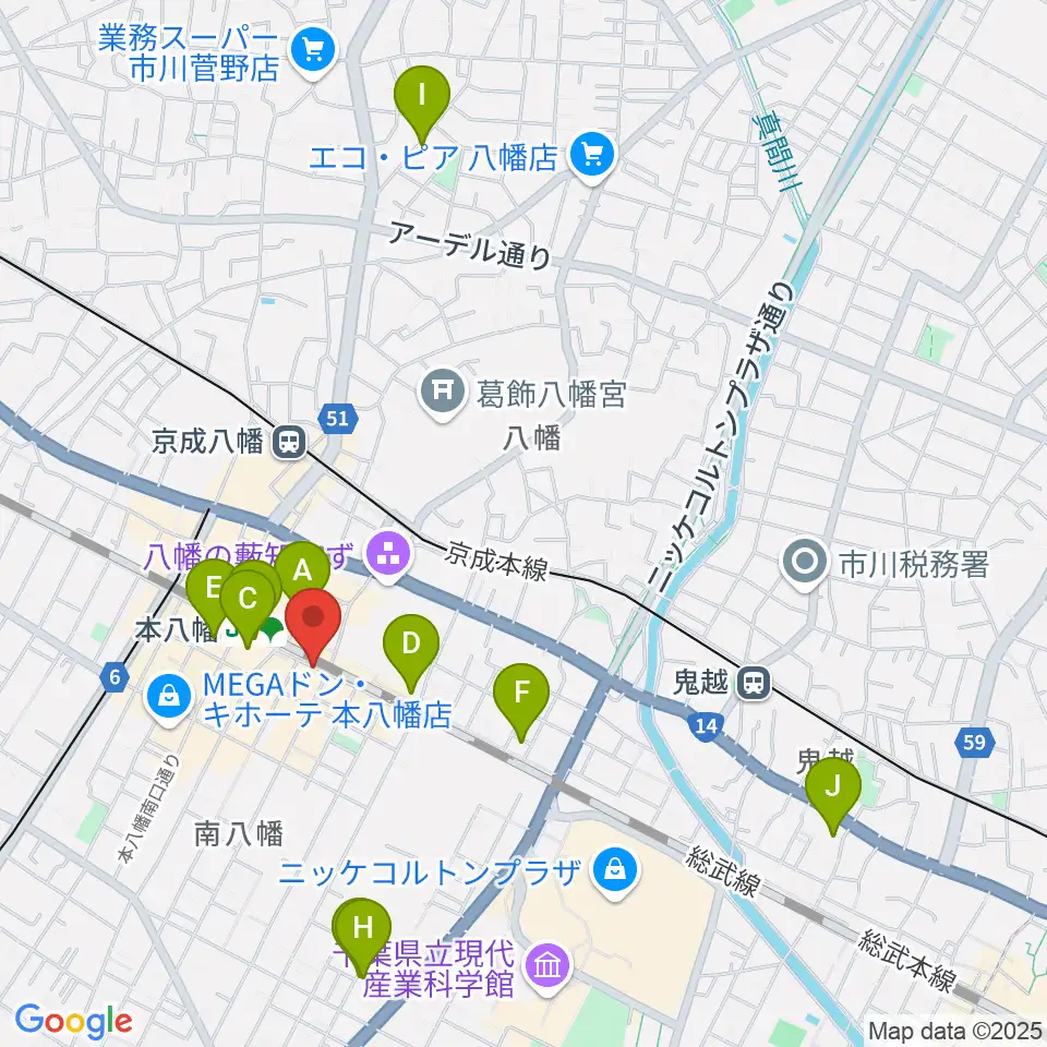 島村楽器 Wind & Repair周辺のホテル一覧地図