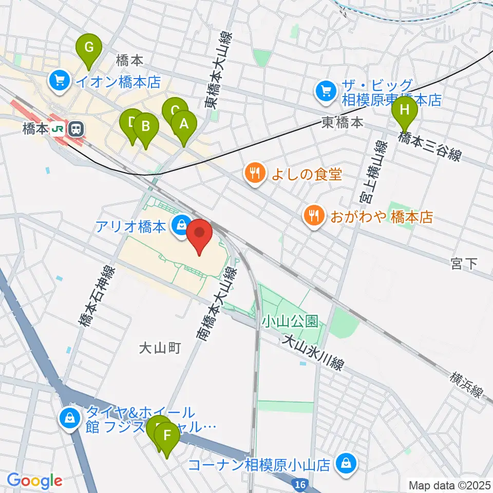 島村楽器 アリオ橋本店周辺のホテル一覧地図