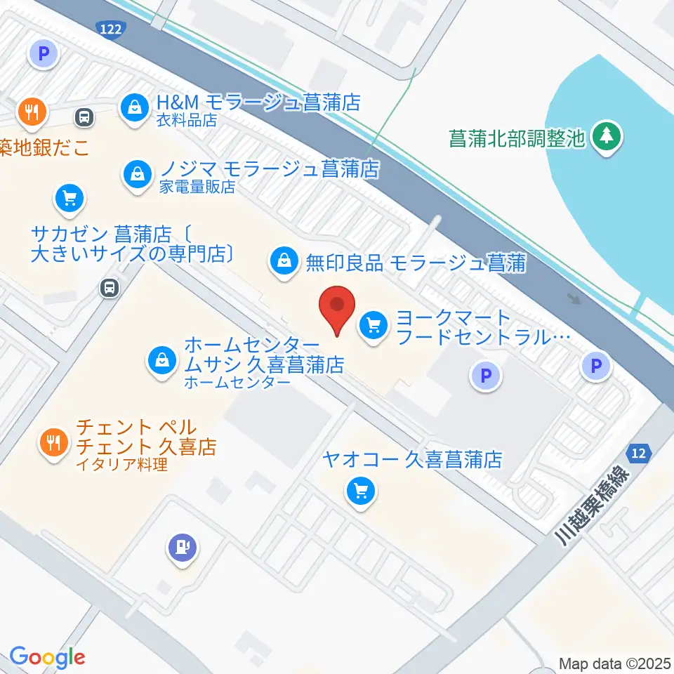 島村楽器 モラージュ菖蒲店周辺のホテル一覧地図