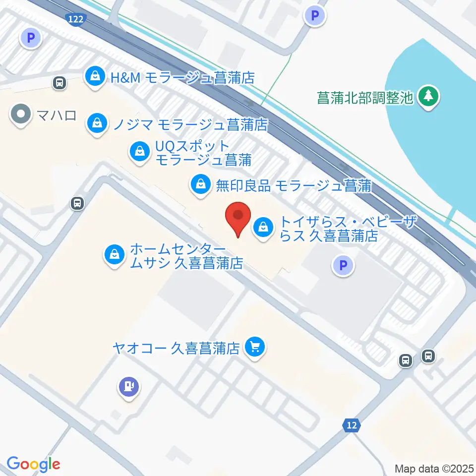 島村楽器 モラージュ菖蒲店周辺のホテル一覧地図