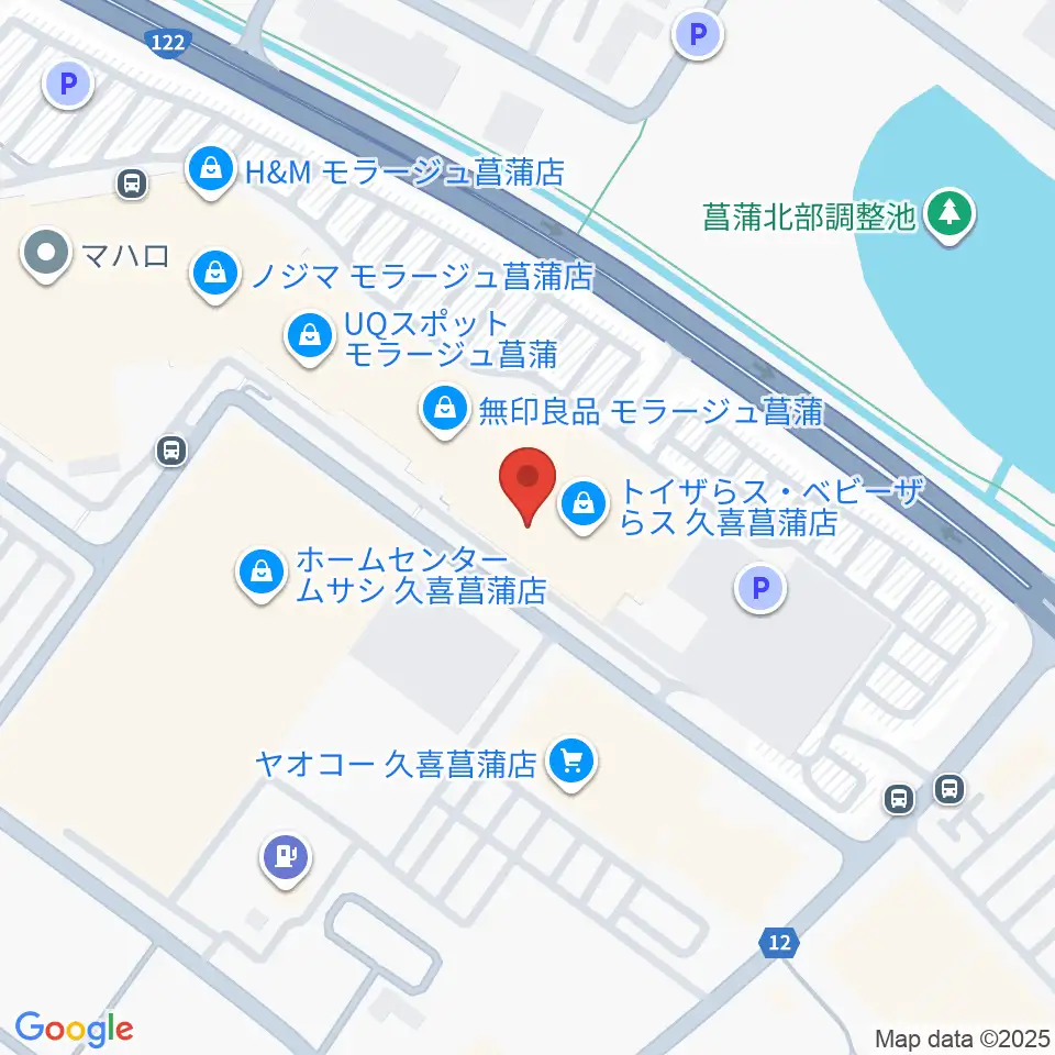 島村楽器 モラージュ菖蒲店周辺のホテル一覧地図