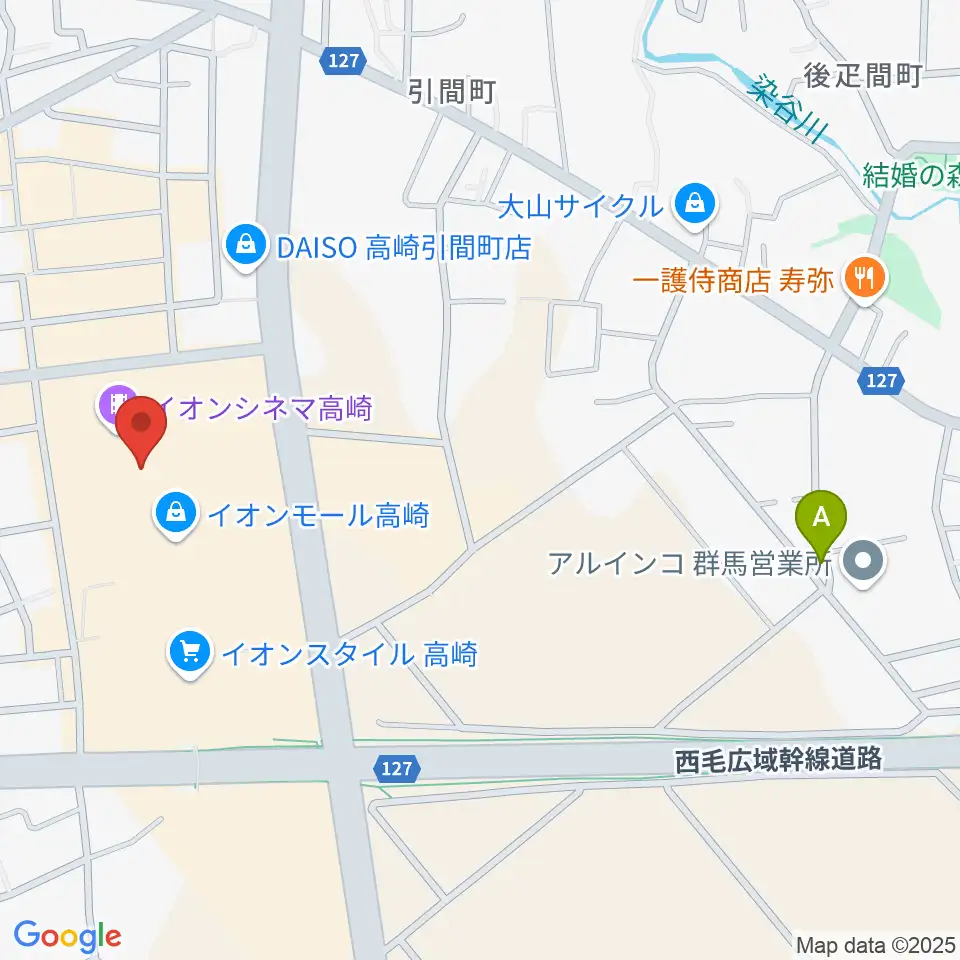 島村楽器 イオンモール高崎店周辺のホテル一覧地図
