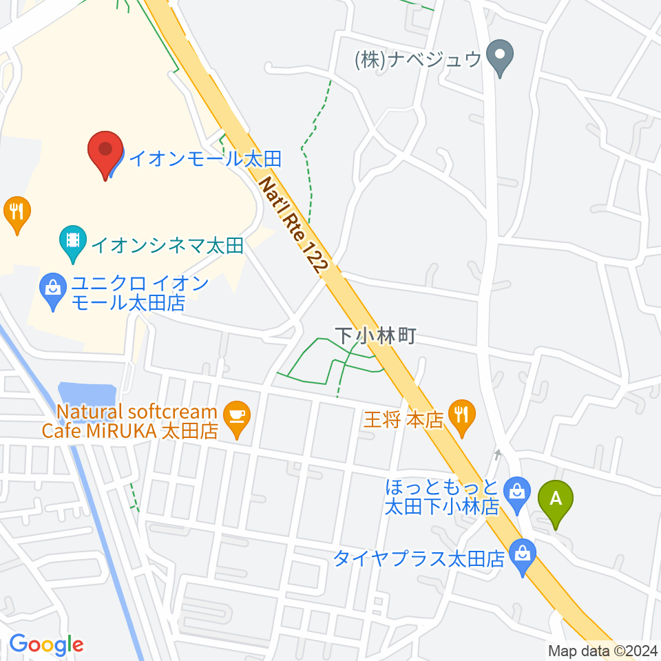 島村楽器 イオンモール太田店周辺のホテル一覧地図