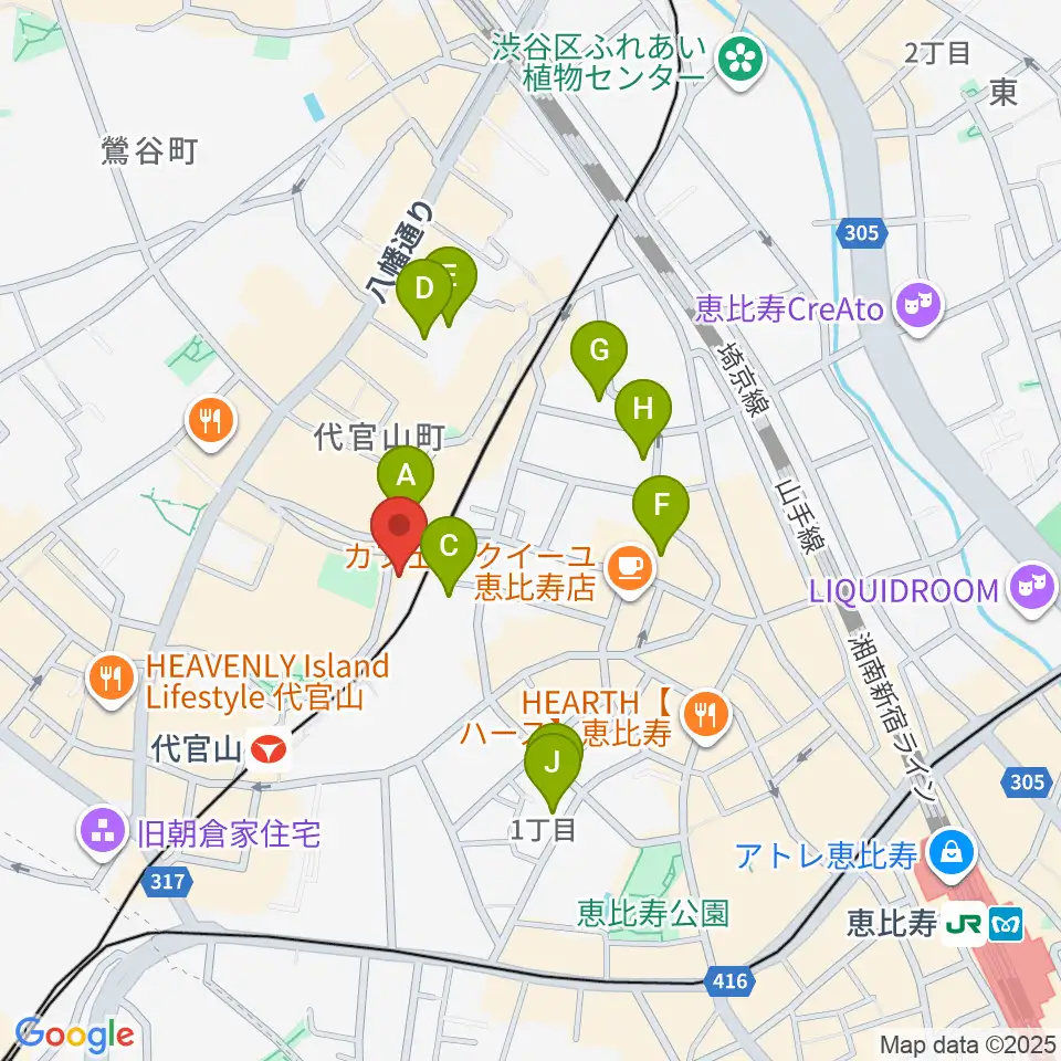 ギタートレーダーズ東京周辺のホテル一覧地図