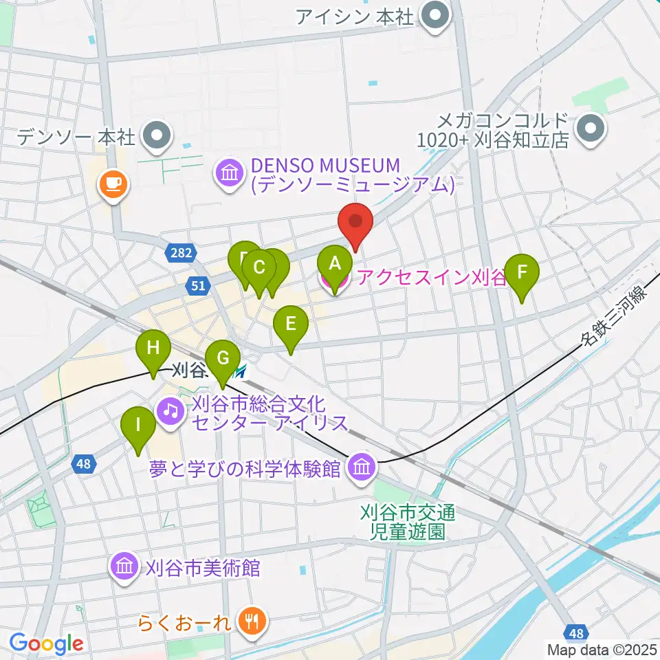ロッキン刈谷本店周辺のホテル一覧地図