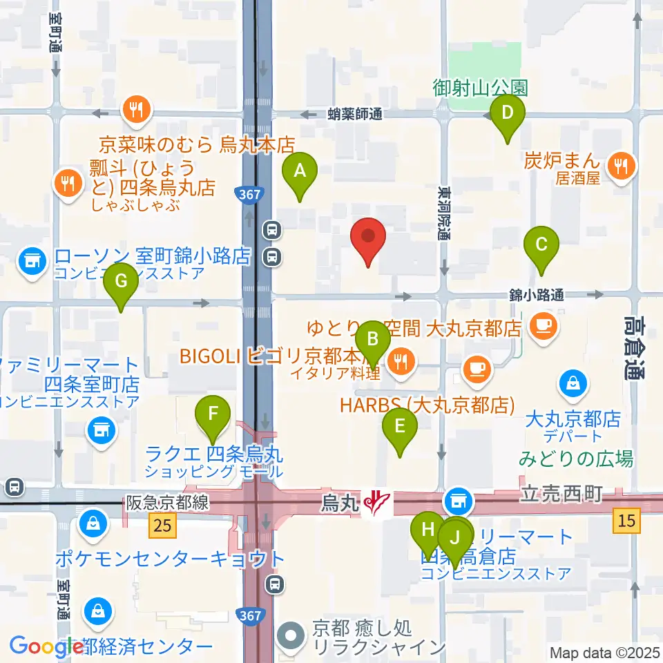 京都フィールドスタジオ周辺のホテル一覧地図