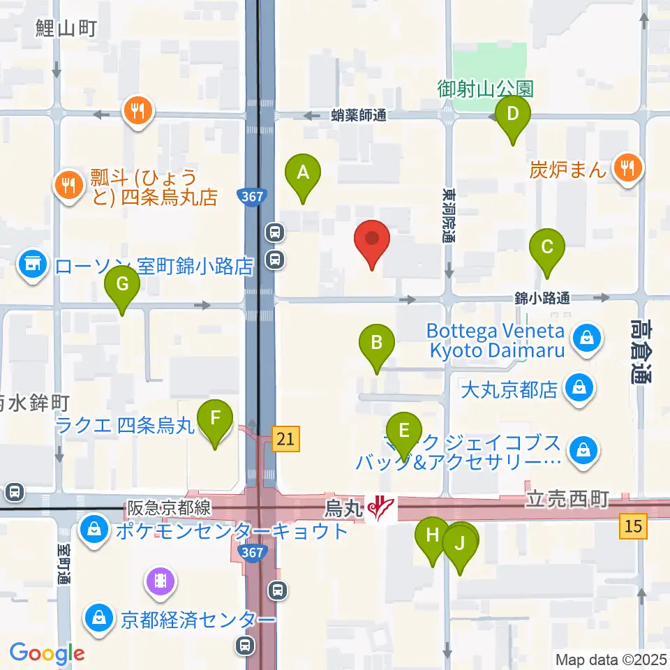 京都フィールドスタジオ周辺のホテル一覧地図