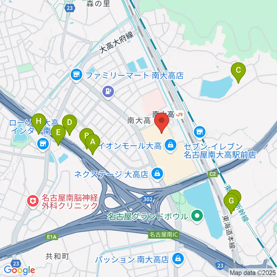 島村楽器 イオンモール大高店周辺のホテル一覧地図
