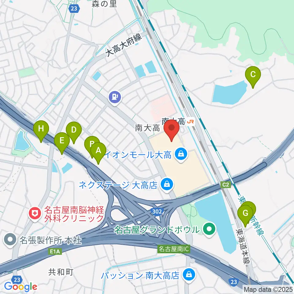 島村楽器 イオンモール大高店周辺のホテル一覧地図