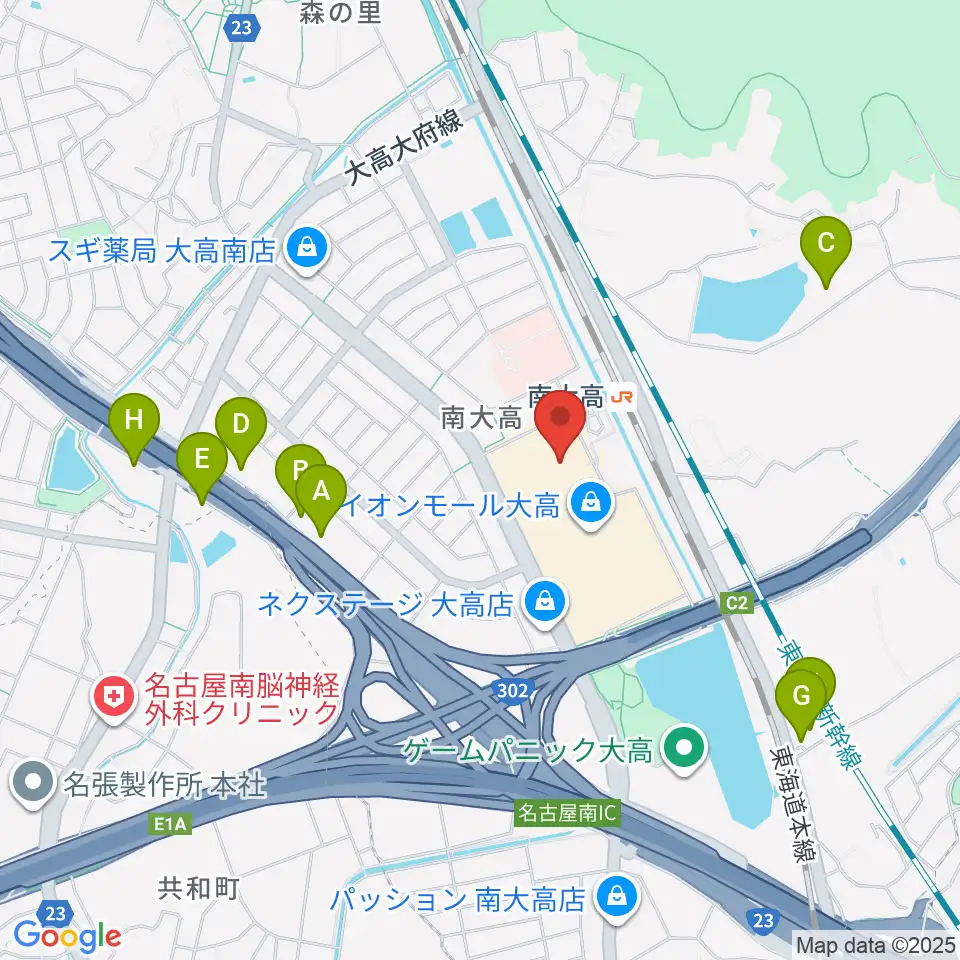 島村楽器 イオンモール大高店周辺のホテル一覧地図
