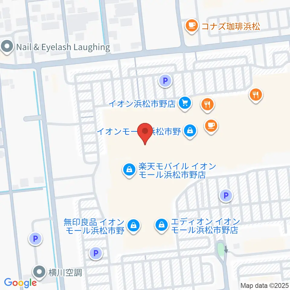 島村楽器 イオンモール浜松市野店周辺のホテル一覧地図