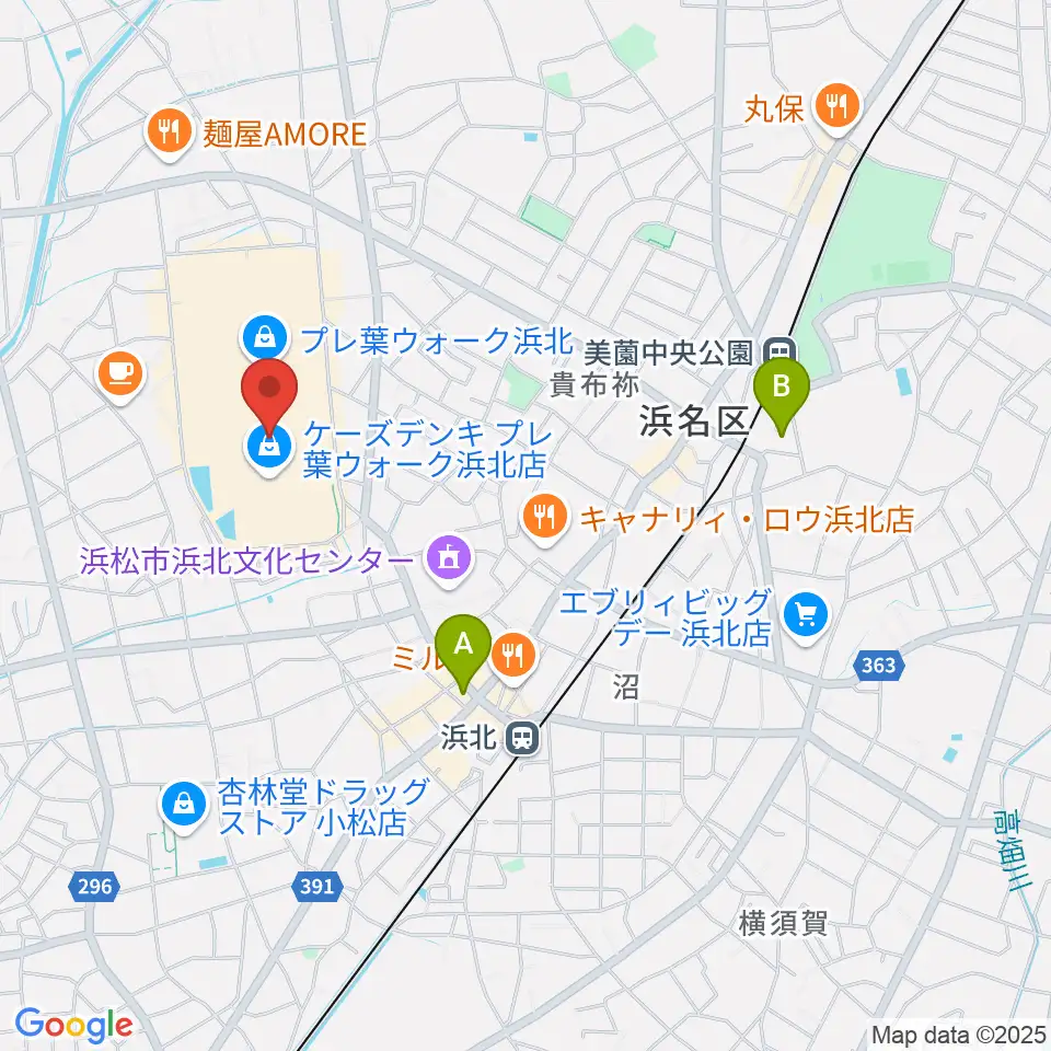 島村楽器 プレ葉ウォーク浜北店周辺のホテル一覧地図