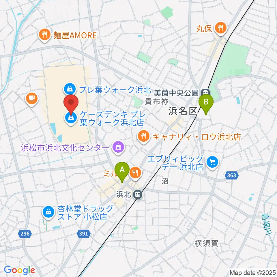 島村楽器 プレ葉ウォーク浜北店周辺のホテル一覧地図