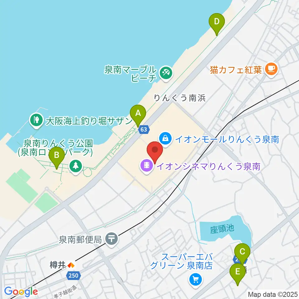 島村楽器 イオンモールりんくう泉南店周辺のホテル一覧地図