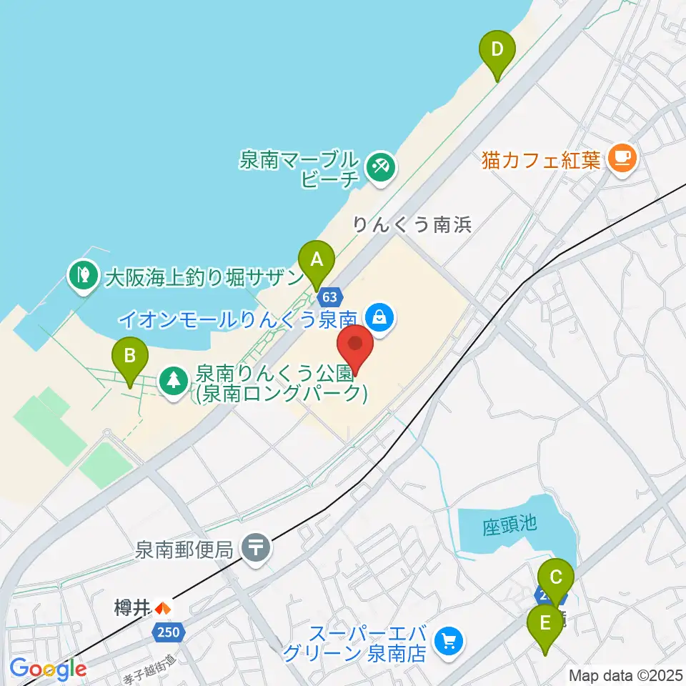 島村楽器 イオンモールりんくう泉南店周辺のホテル一覧地図
