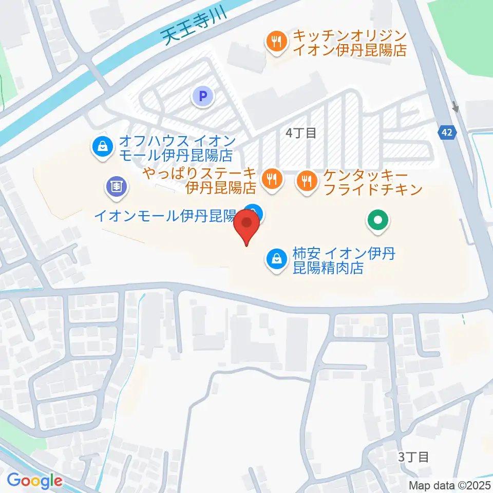 島村楽器 イオンモール伊丹昆陽店周辺のホテル一覧地図