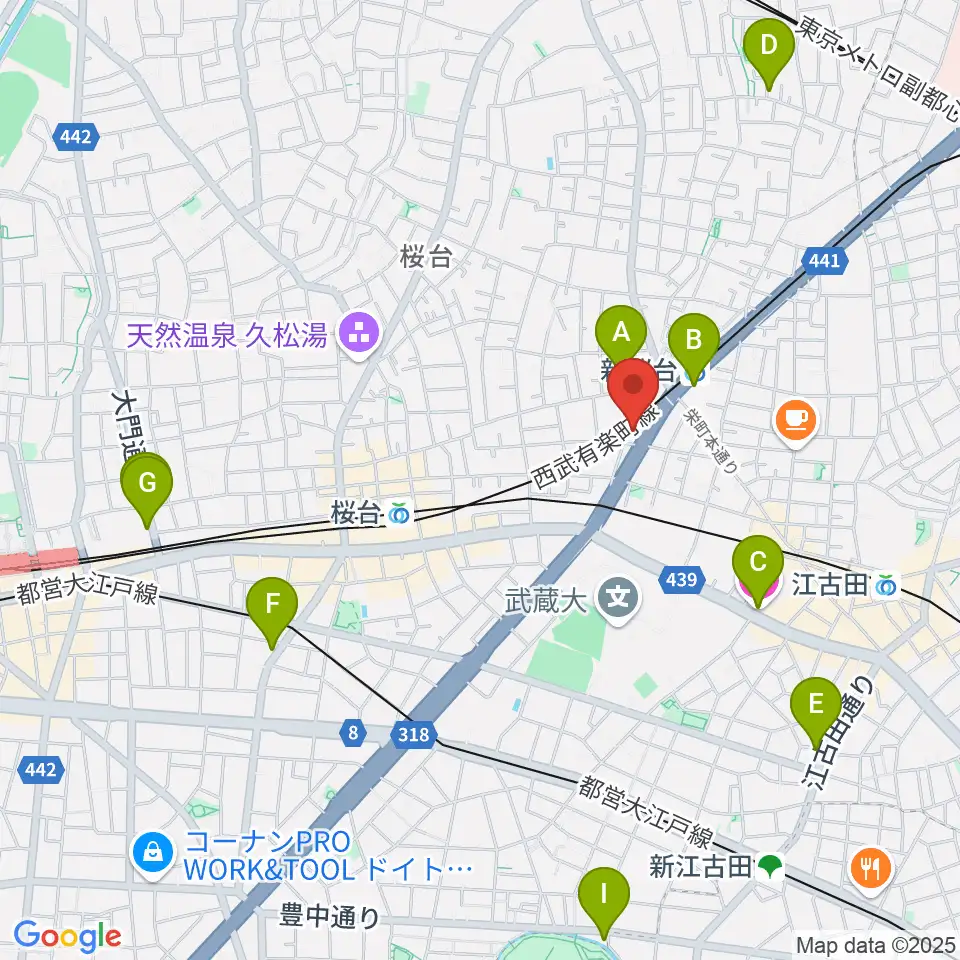 GALLERY STUDIO 1619.周辺のホテル一覧地図