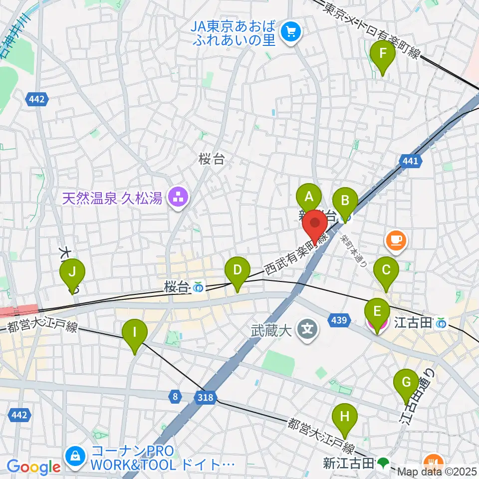 GALLERY STUDIO 1619.周辺のホテル一覧地図