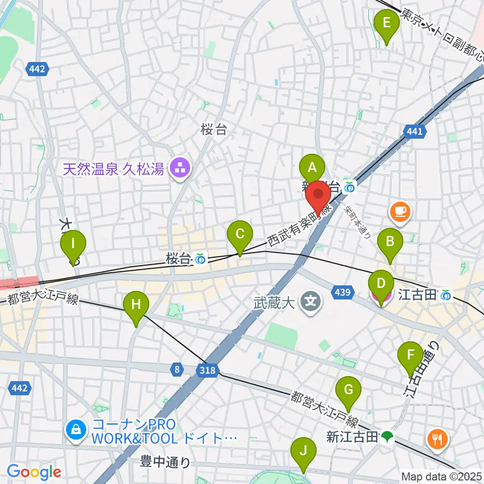 GALLERY STUDIO 1619.周辺のホテル一覧地図