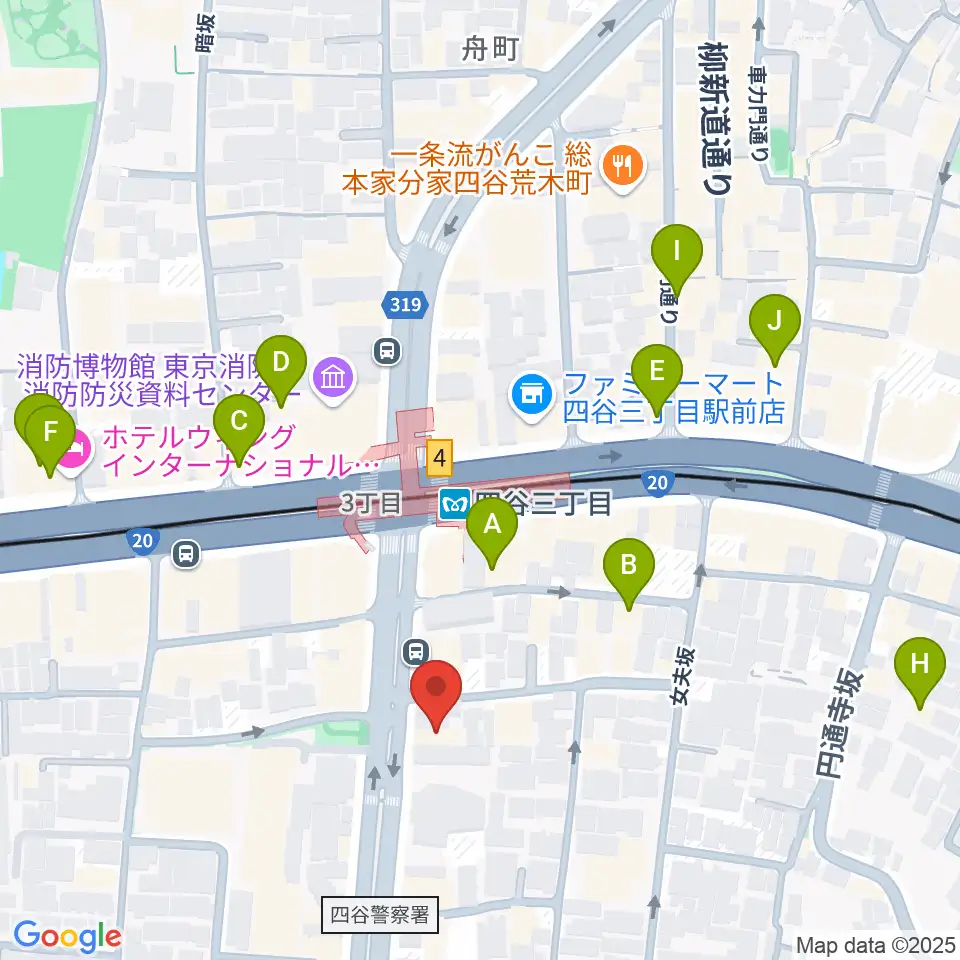 四谷三丁目Blue-T周辺のホテル一覧地図