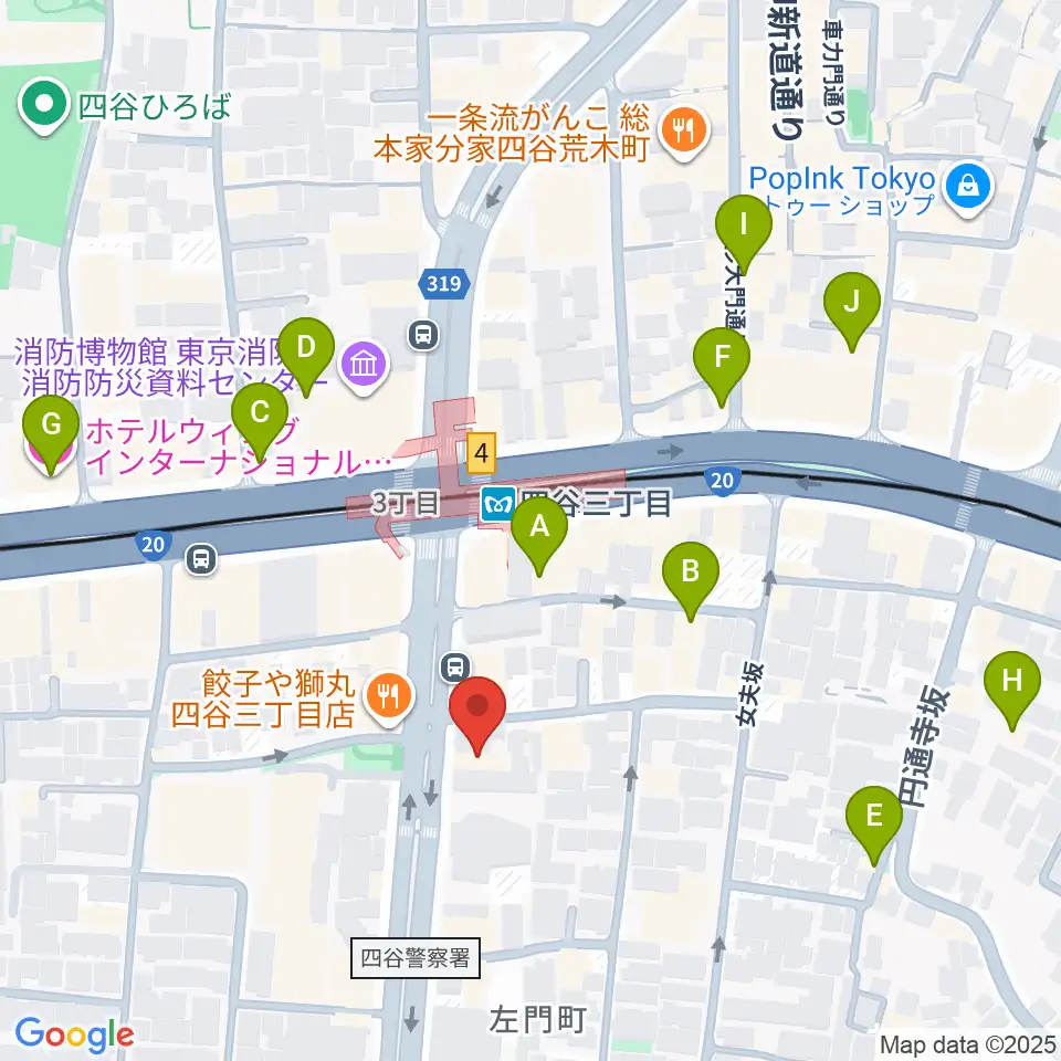 四谷三丁目Blue-T周辺のホテル一覧地図