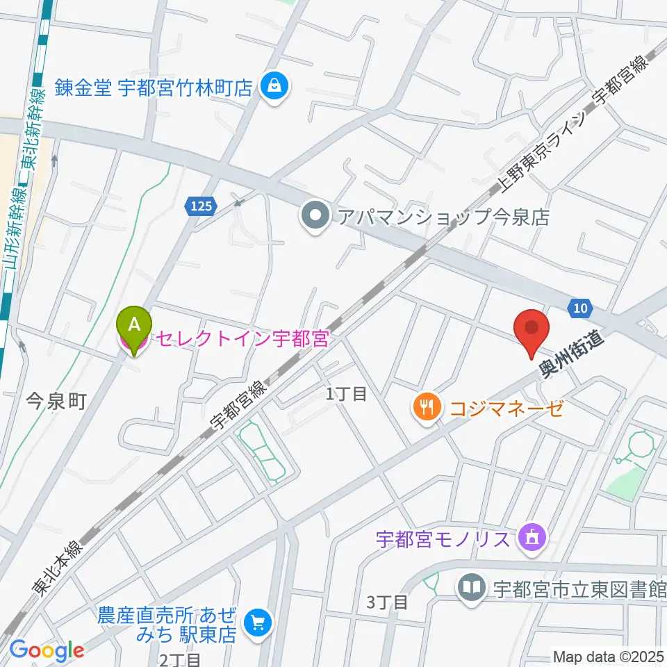 ギターショップ・オールドブリッジ周辺のホテル一覧地図