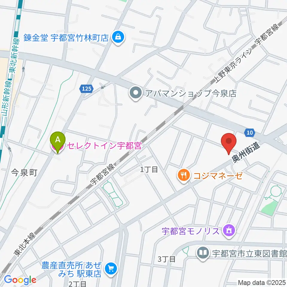 ギターショップ・オールドブリッジ周辺のホテル一覧地図