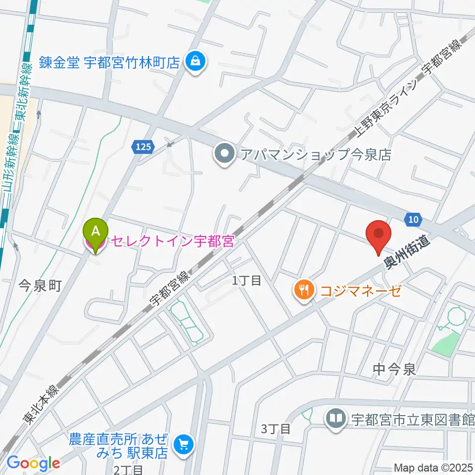 ギターショップ・オールドブリッジ周辺のホテル一覧地図