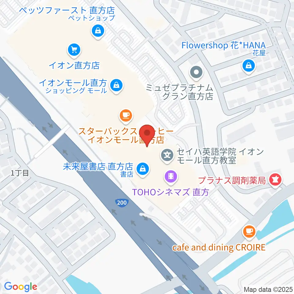 島村楽器 イオンモール直方店周辺のホテル一覧地図