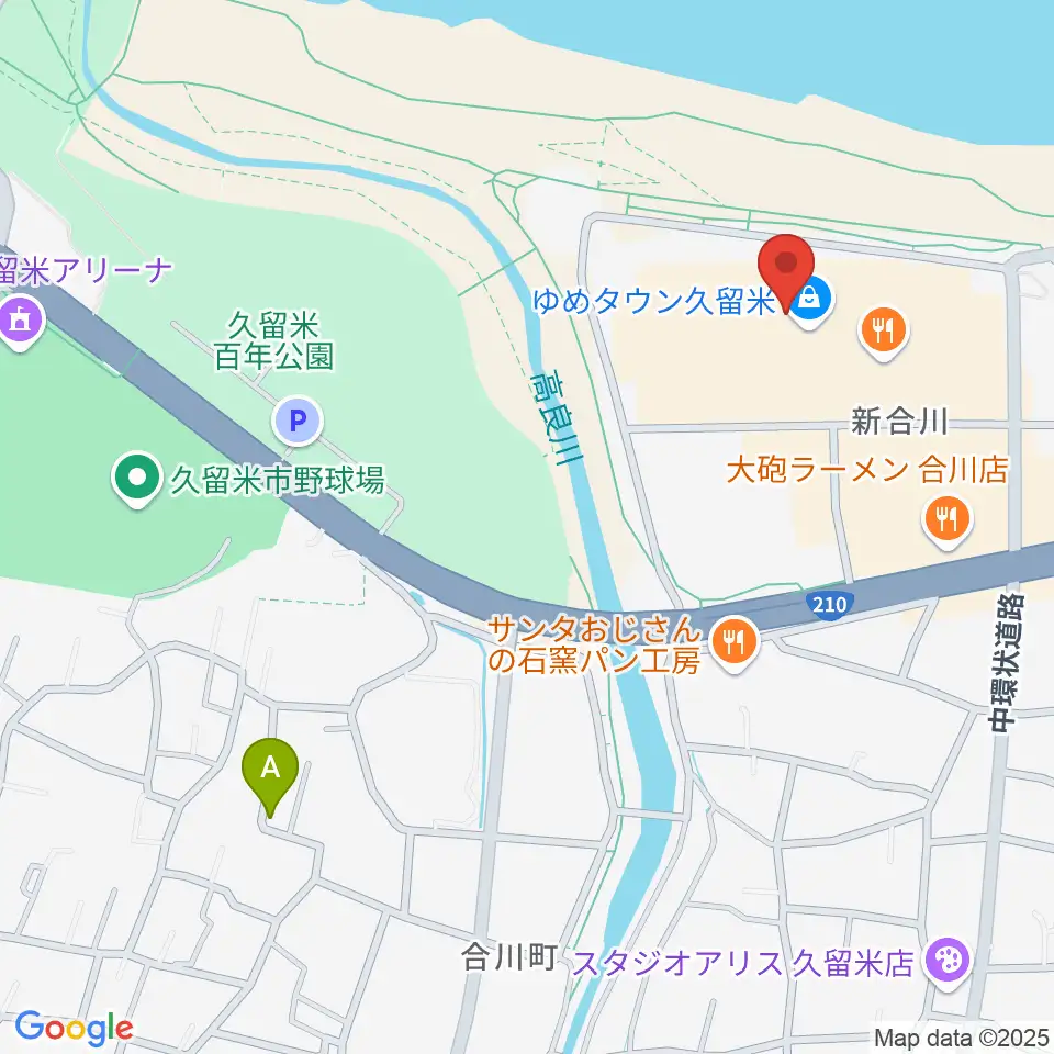 島村楽器 久留米ゆめタウン店周辺のホテル一覧地図