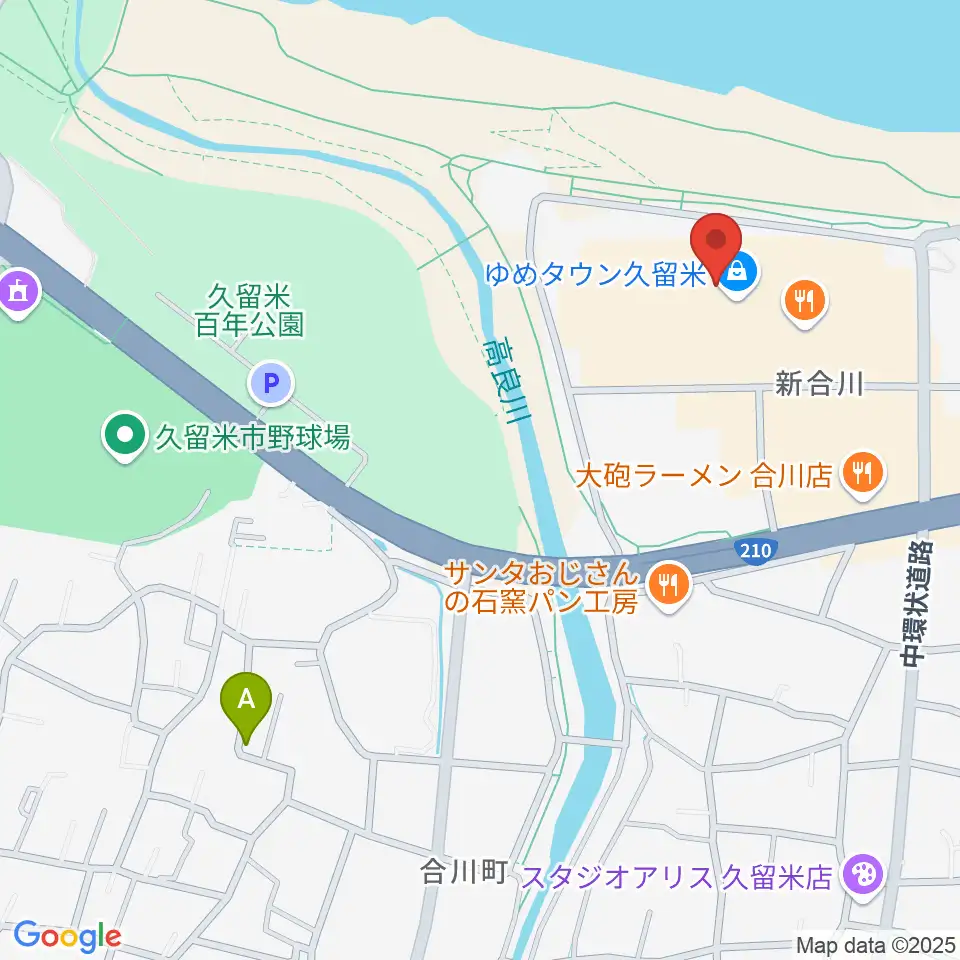 島村楽器 久留米ゆめタウン店周辺のホテル一覧地図