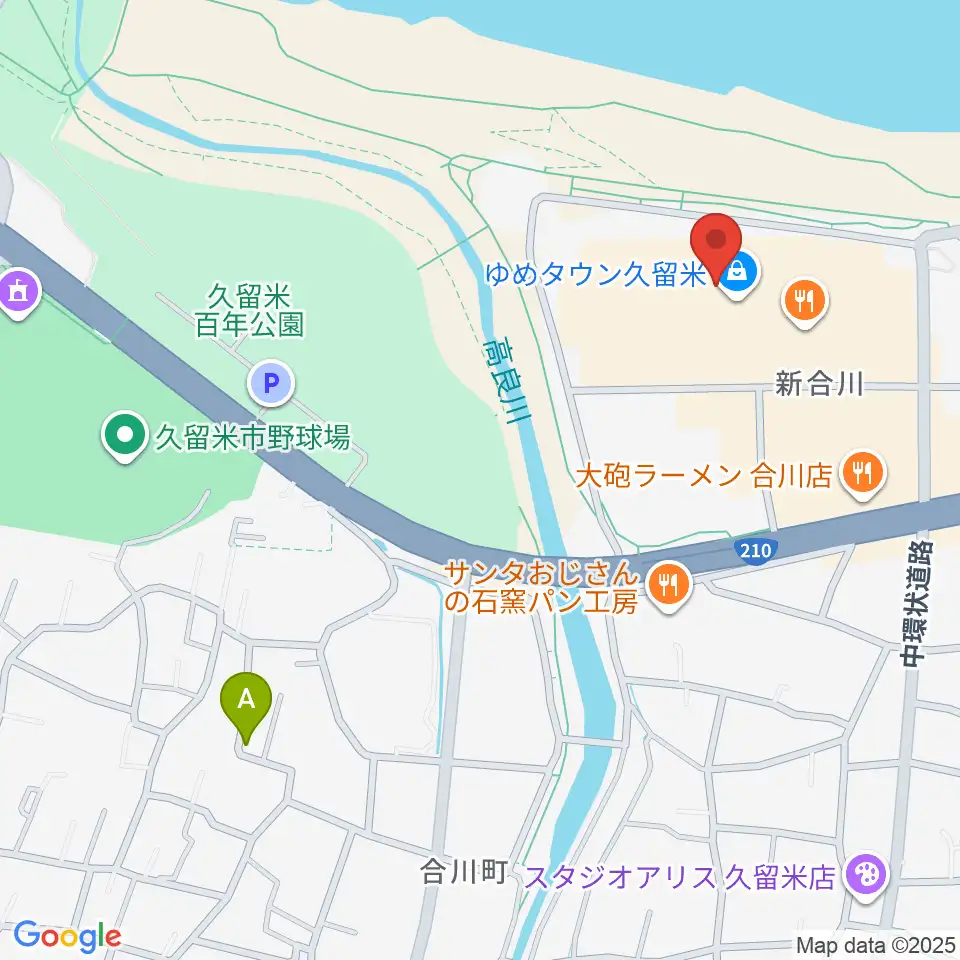 島村楽器 久留米ゆめタウン店周辺のホテル一覧地図
