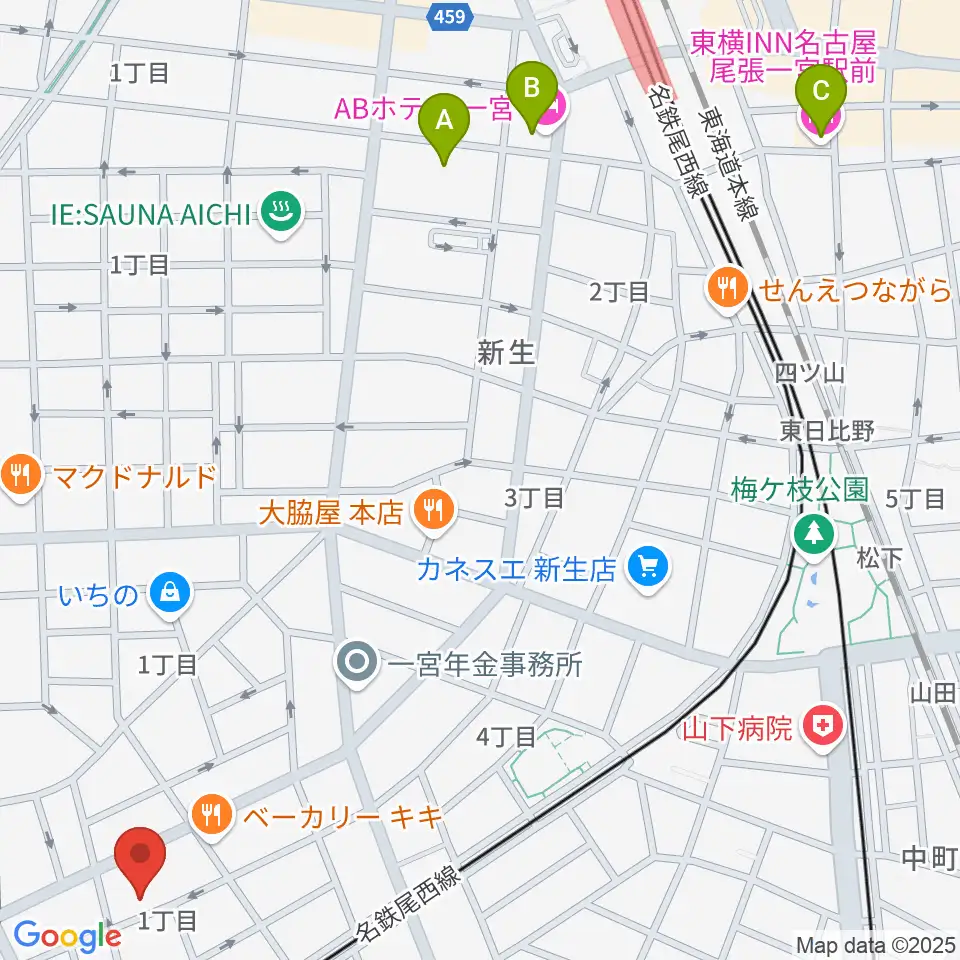 Grace MACK グレースマック周辺のホテル一覧地図
