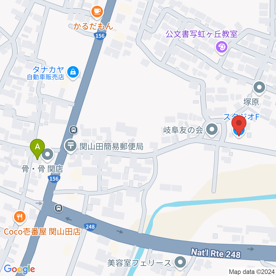 スタジオF周辺のホテル一覧地図