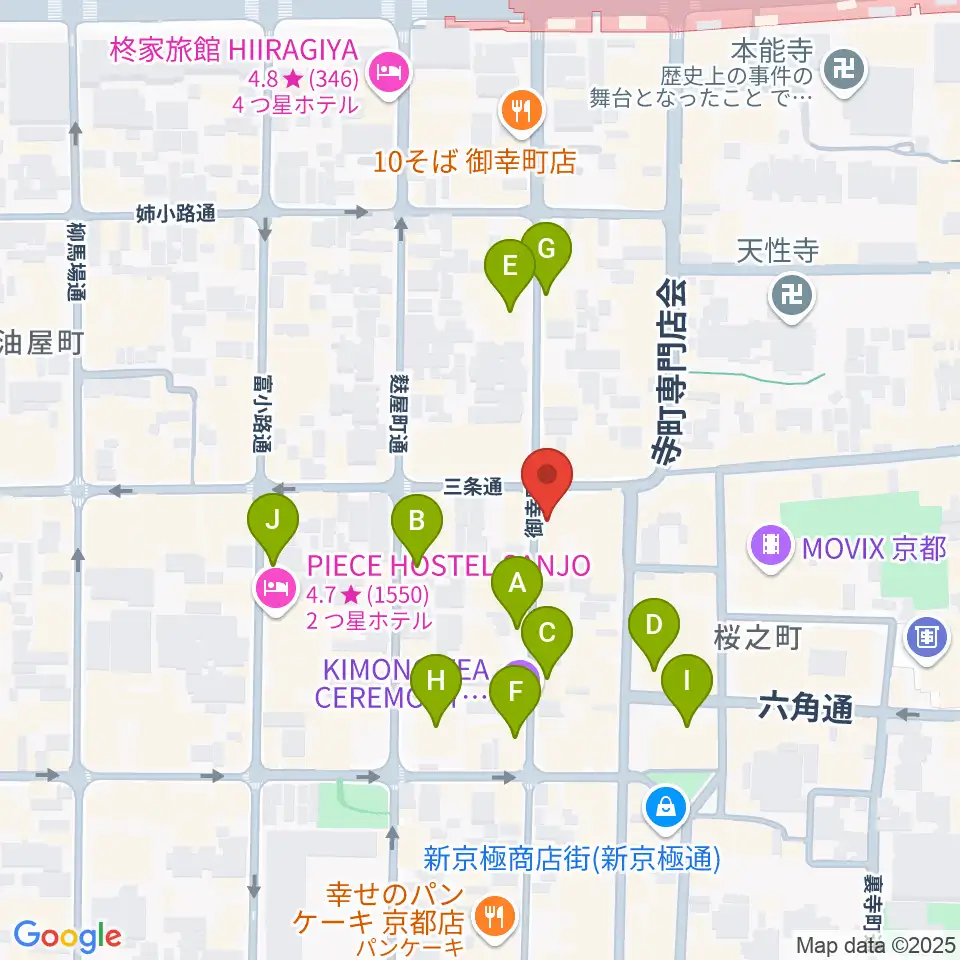 ギア-GEAR-専用劇場周辺のホテル一覧地図