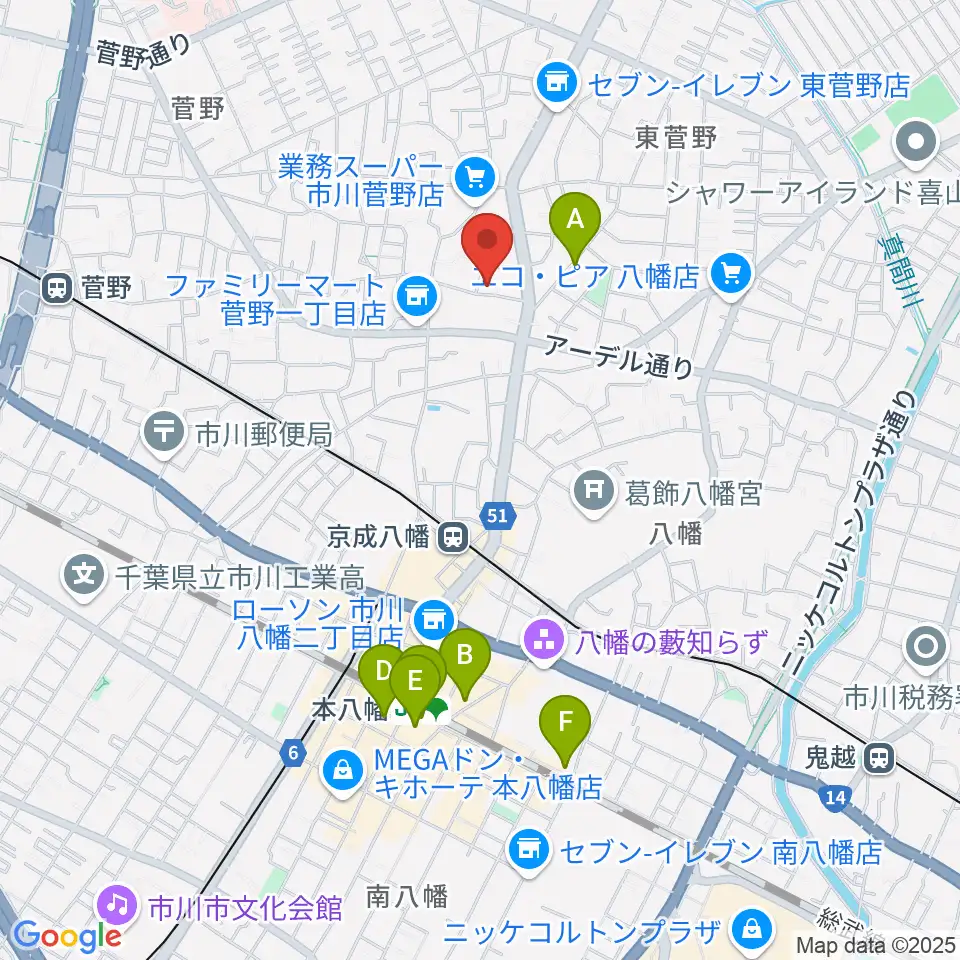 ハーティスト・ミュージック周辺のホテル一覧地図