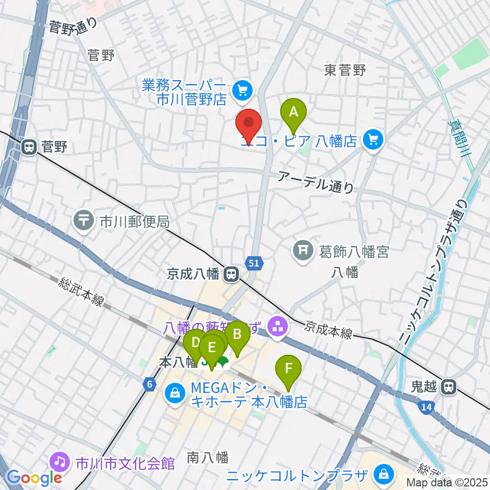 ハーティスト・ミュージック周辺のホテル一覧地図