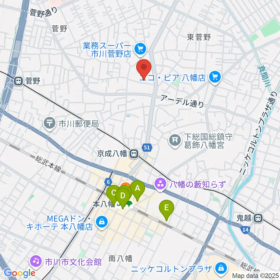ハーティスト・ミュージック周辺のホテル一覧地図