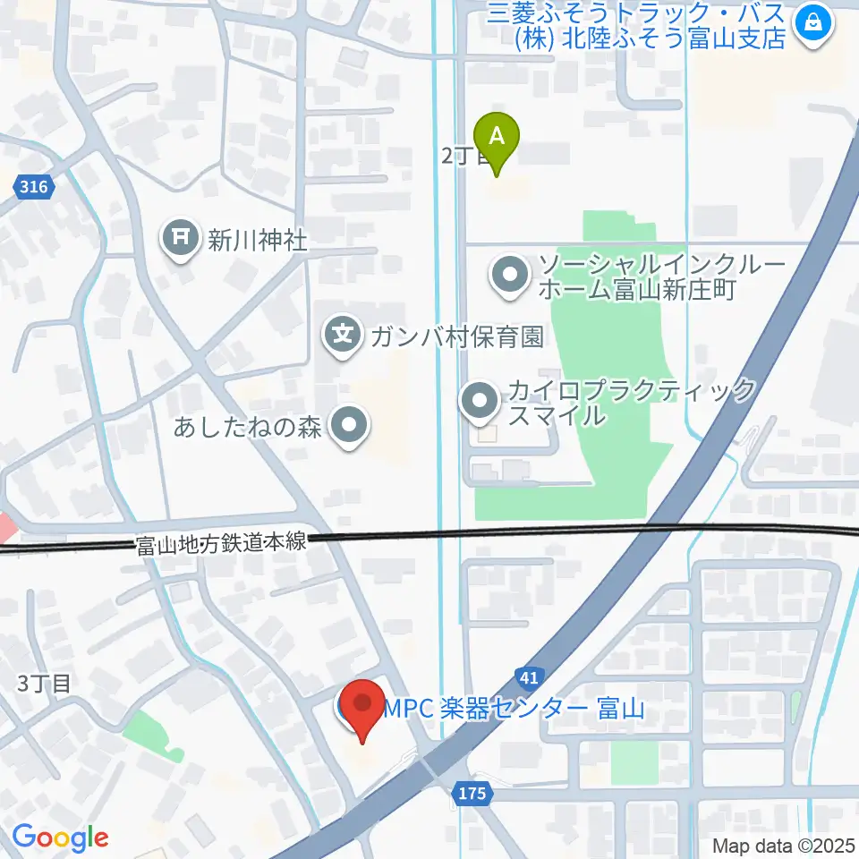 MPC楽器センター富山周辺のホテル一覧地図