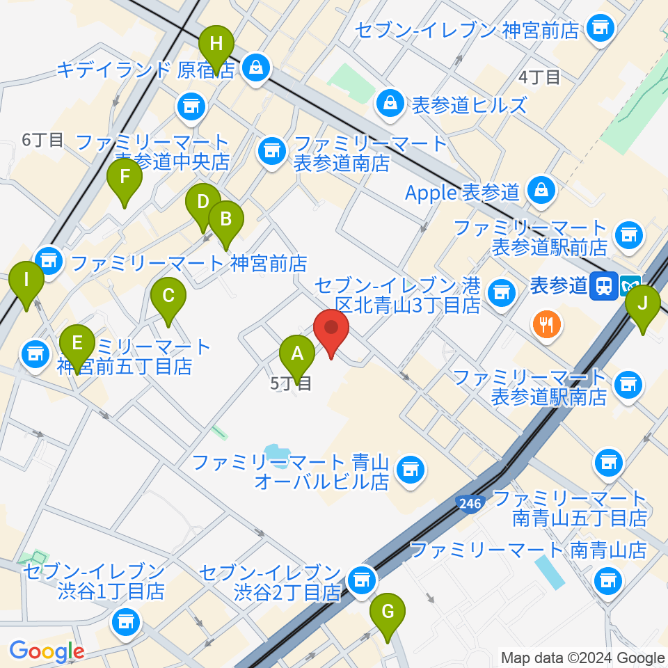 表参道ラパン・エ・アロ周辺のホテル一覧地図