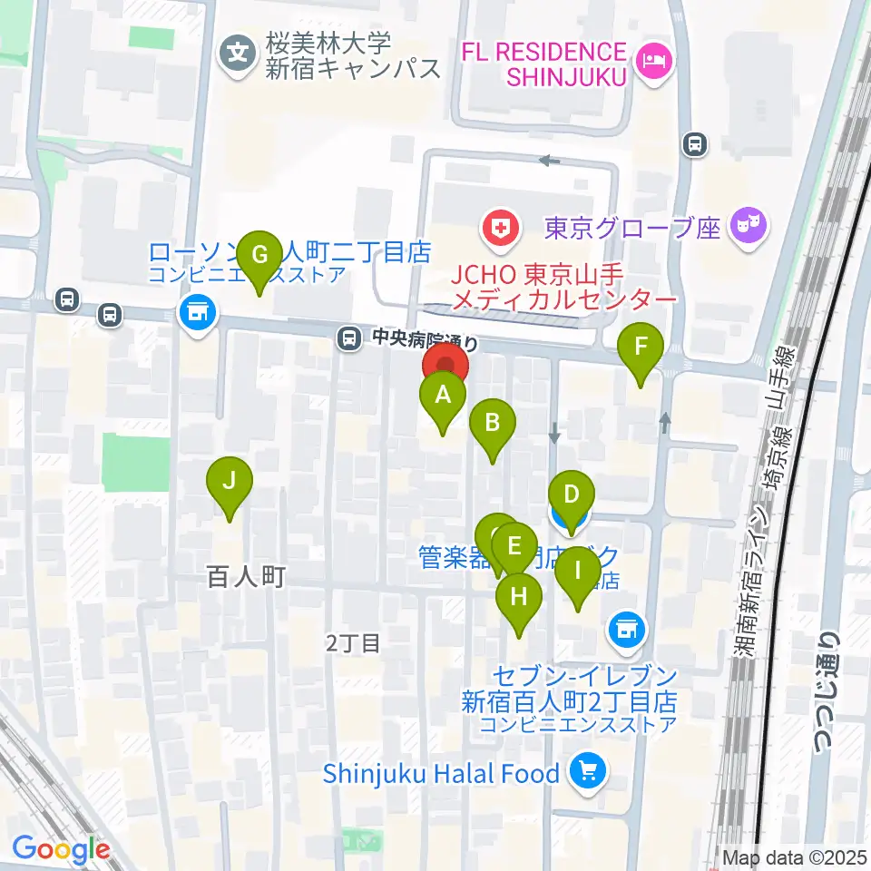 STUDIO VIRTUOSI周辺のホテル一覧地図
