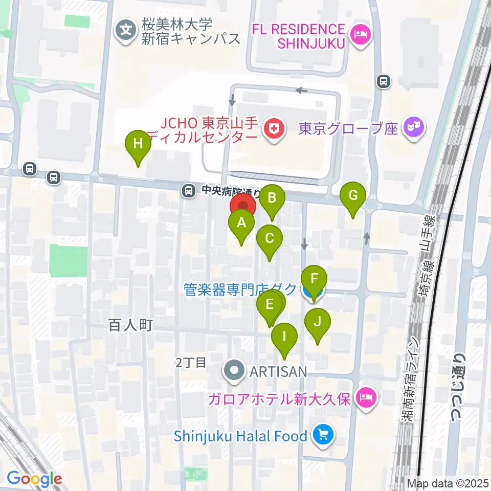STUDIO VIRTUOSI周辺のホテル一覧地図
