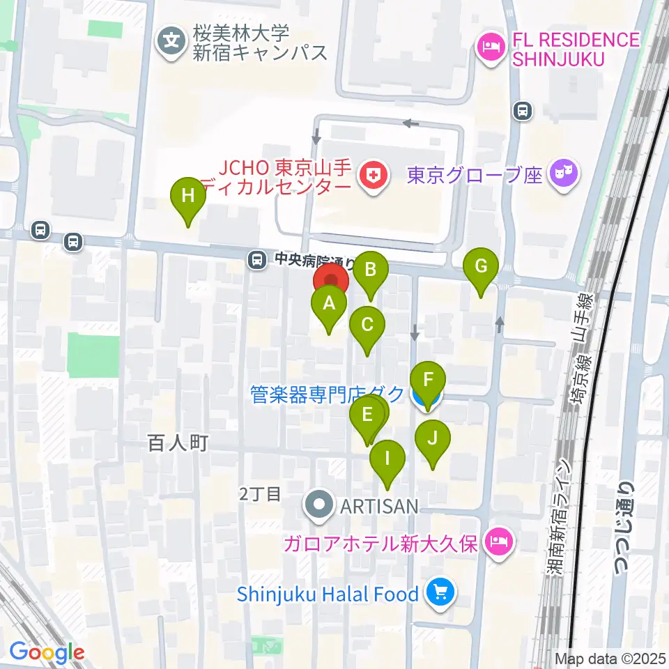 STUDIO VIRTUOSI周辺のホテル一覧地図