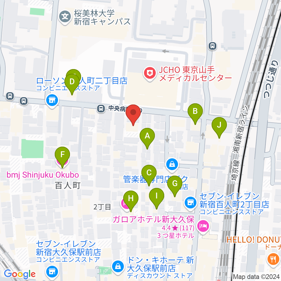 スタジオ ヴィルトゥオージ周辺のホテル一覧地図