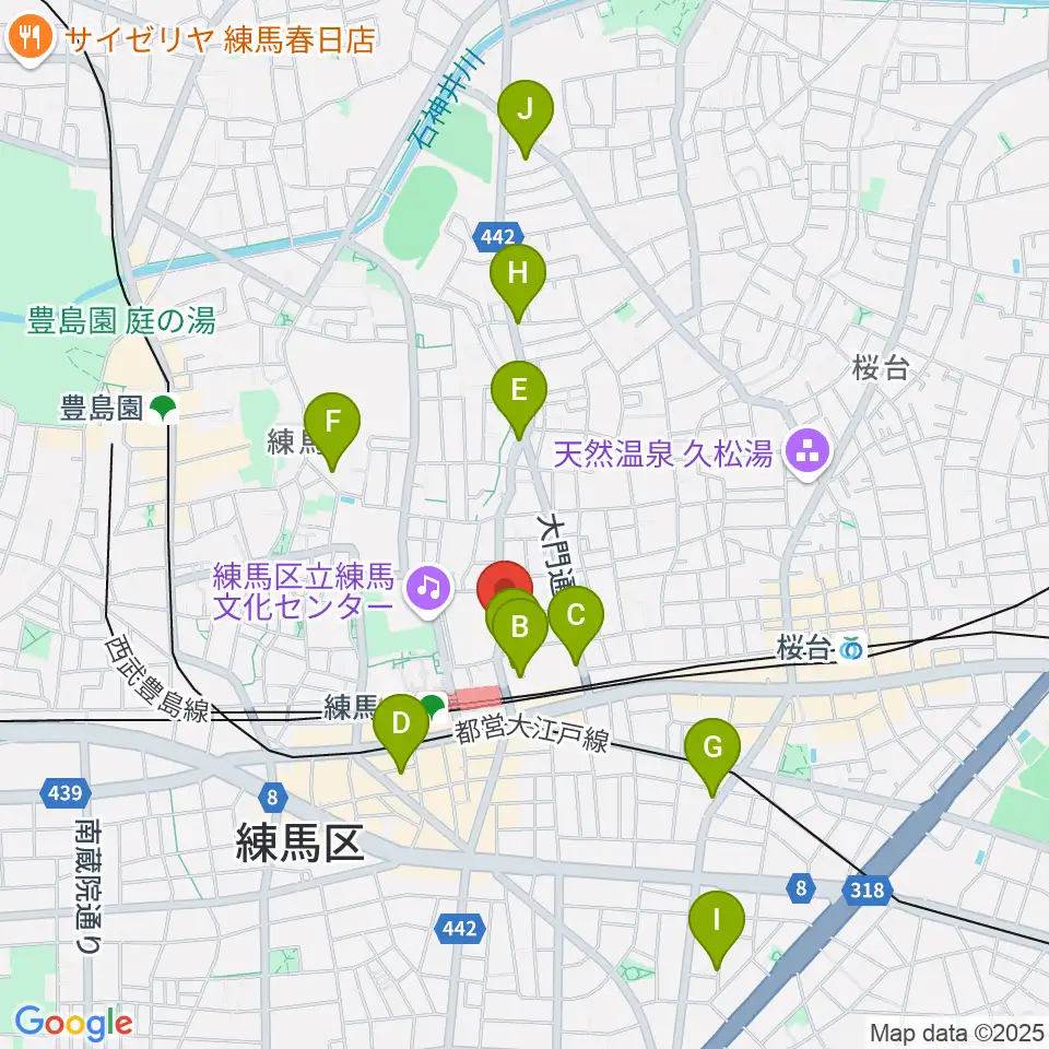 スタジオマザーハウス練馬店周辺のホテル一覧地図