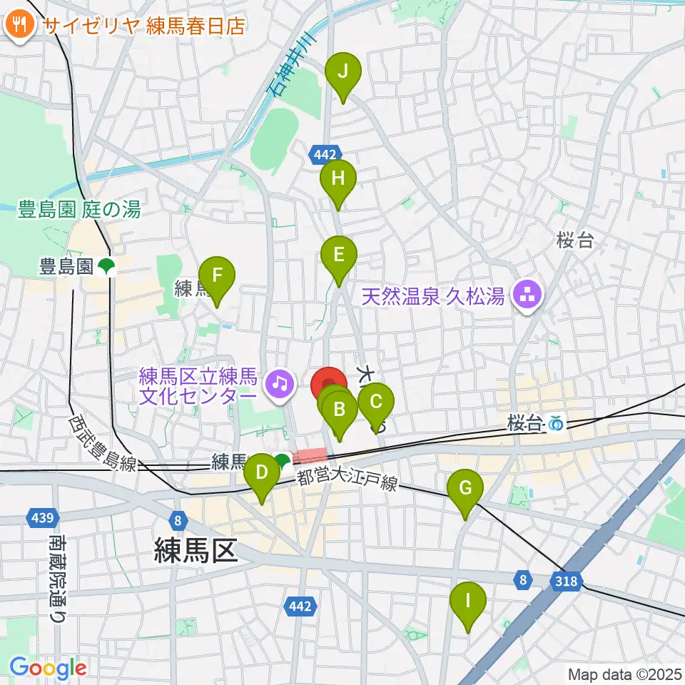 スタジオマザーハウス練馬店周辺のホテル一覧地図