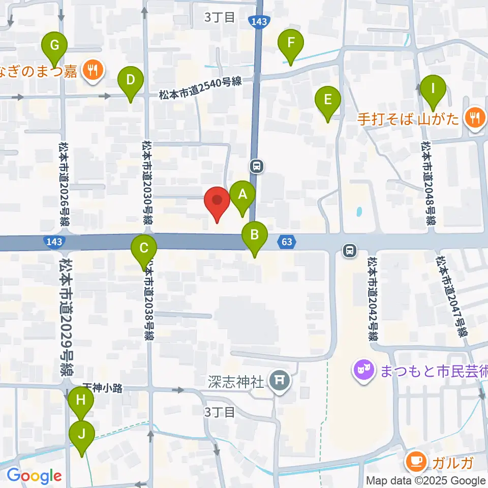 コダマ楽器周辺のホテル一覧地図