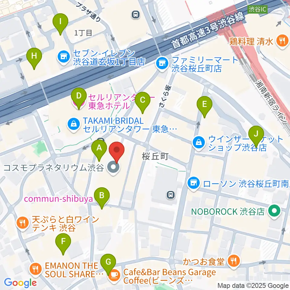 渋谷区文化総合センター大和田周辺のホテル一覧地図