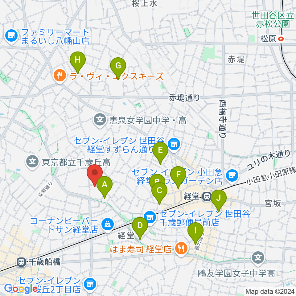 カルラホール周辺のホテル一覧地図