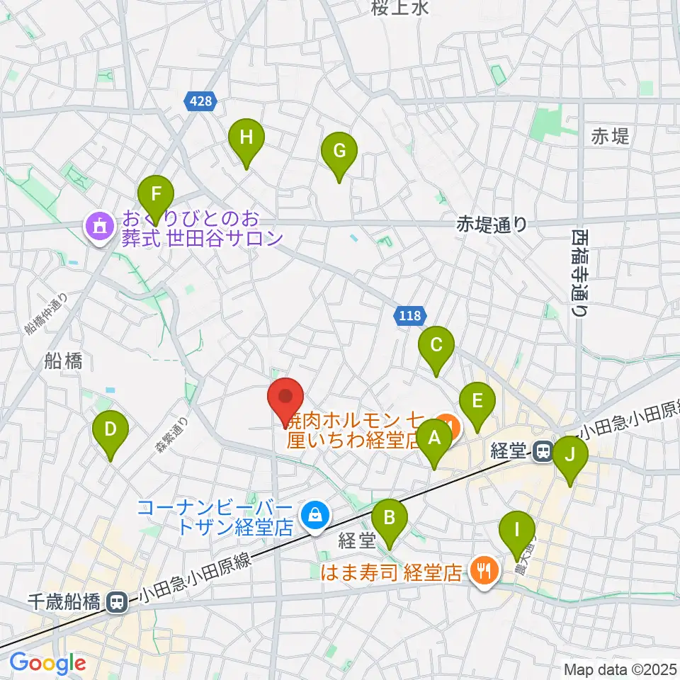 カルラホール周辺のホテル一覧地図